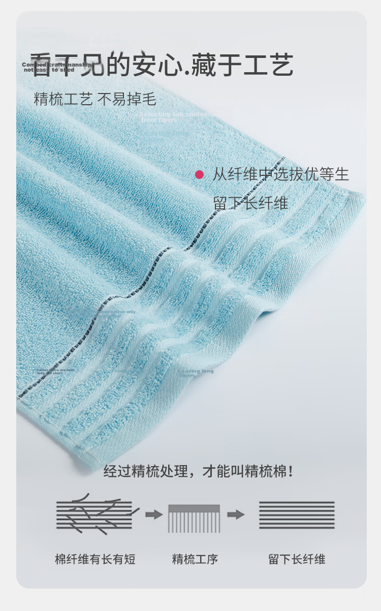 Grace Pure Cotton Thickened Antibacterial Lint-Free Absorbent Face Towels Sports [2-Pack] Light Camel + Brown 7