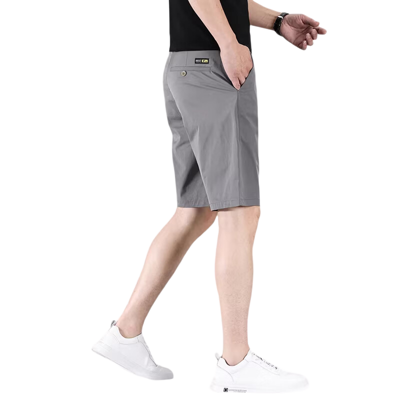Playboy Ice Silk Men's Five-Point Shorts Summer Thin Breathable Quick-Dry New Business Casual Versatile Mid-Length Pants Trend