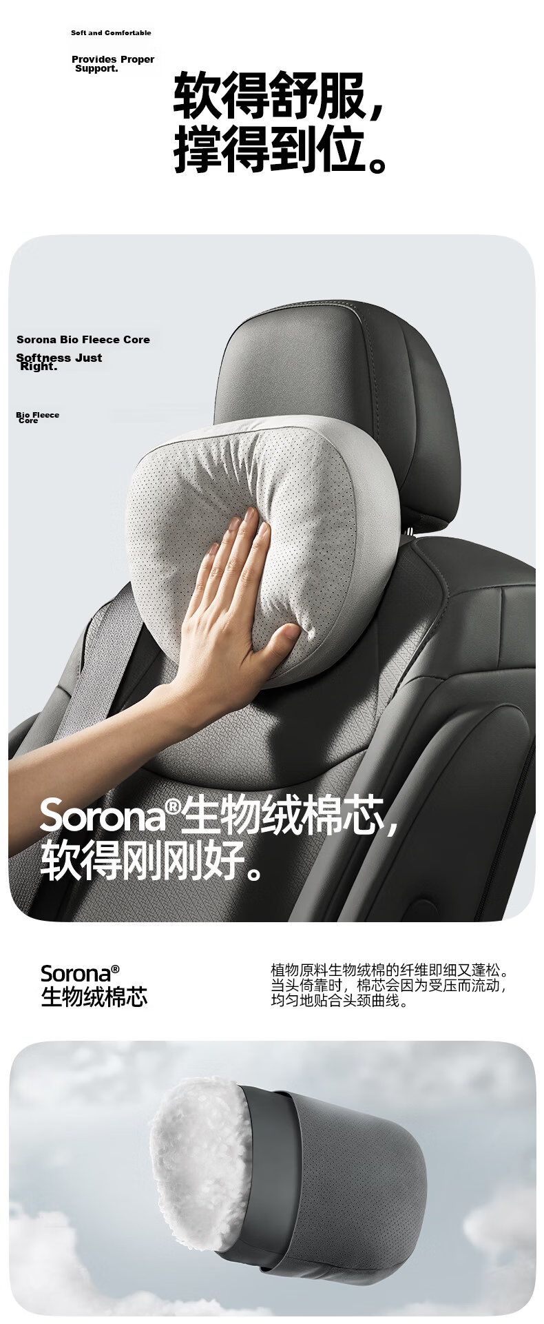 CICIDO Car Headrest, Maybach Headrest, Lumbar Support, High-End Neck Pillow, Vehicle-Mounted Pillow, Suitable for Tesla And Xiaomi, Universal Model 4
