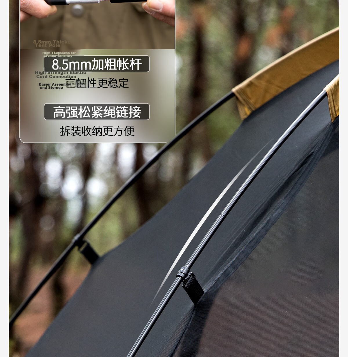 Beishanlang Double-Layer Ultralight Tent Outdoor Single/Double Hiking Mountaineering Camping Rainproof ZL105 11