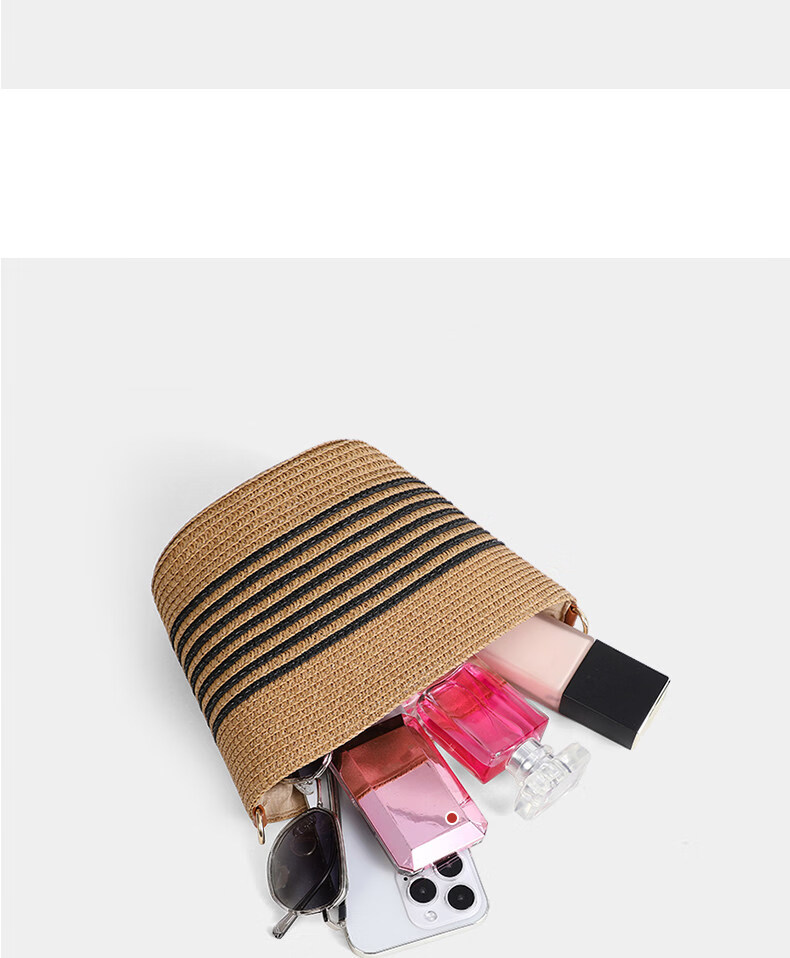 Love Sea Woven Crossbody Bag for Women Straw Bucket Beach Bag Birthday Gift for Girlfriend Wife Premium Feel 26