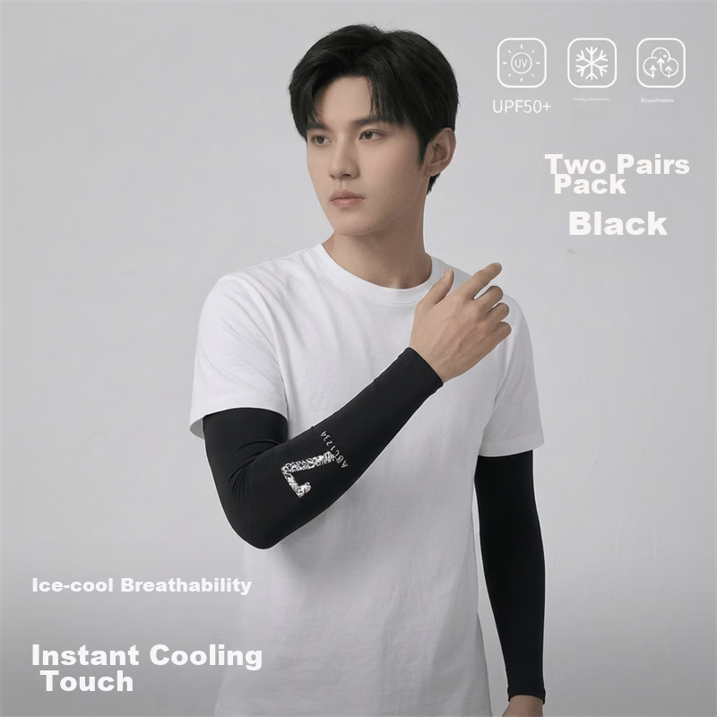 Ning'an Men's Sunscreen Arm Sleeves Ice Silk UV Protection Sleeve Summer Mountaineering Fishing Outdoor Cycling Driving Cooling Sleeves