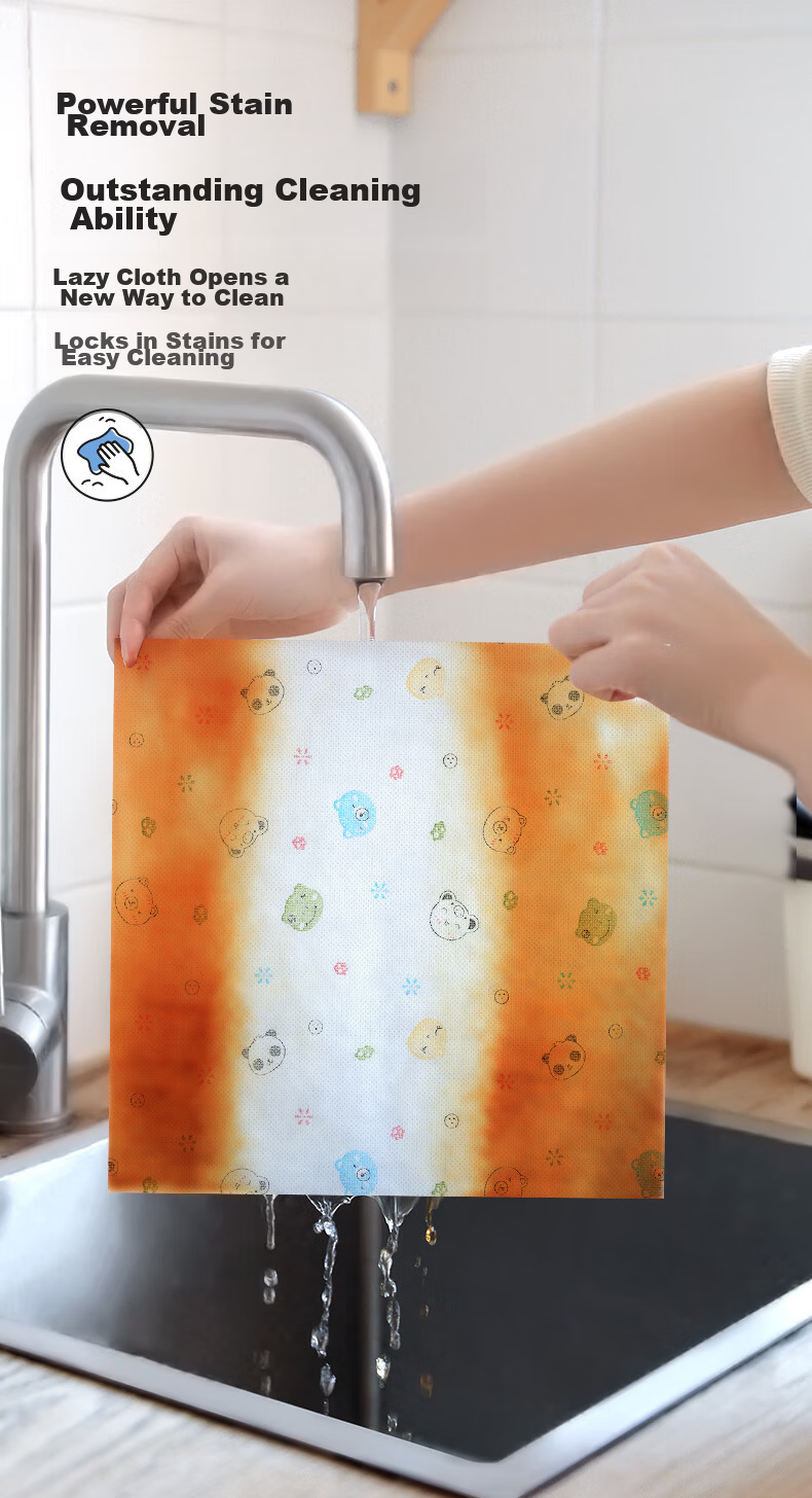 Grace Lazy Cleaning Cloth 24x30cm 150 Sheets Kitchen Paper Towels Disposable Absorbent Oil-Removing Dish Cloths 5
