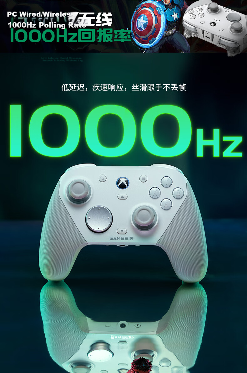 Galli G7 Pro Microsoft Xbox Licensed Elite Game Controller Uranus with Base TMR Joystick Bluetooth PC Wireless Steam Android TV Wired Horizon 6 13