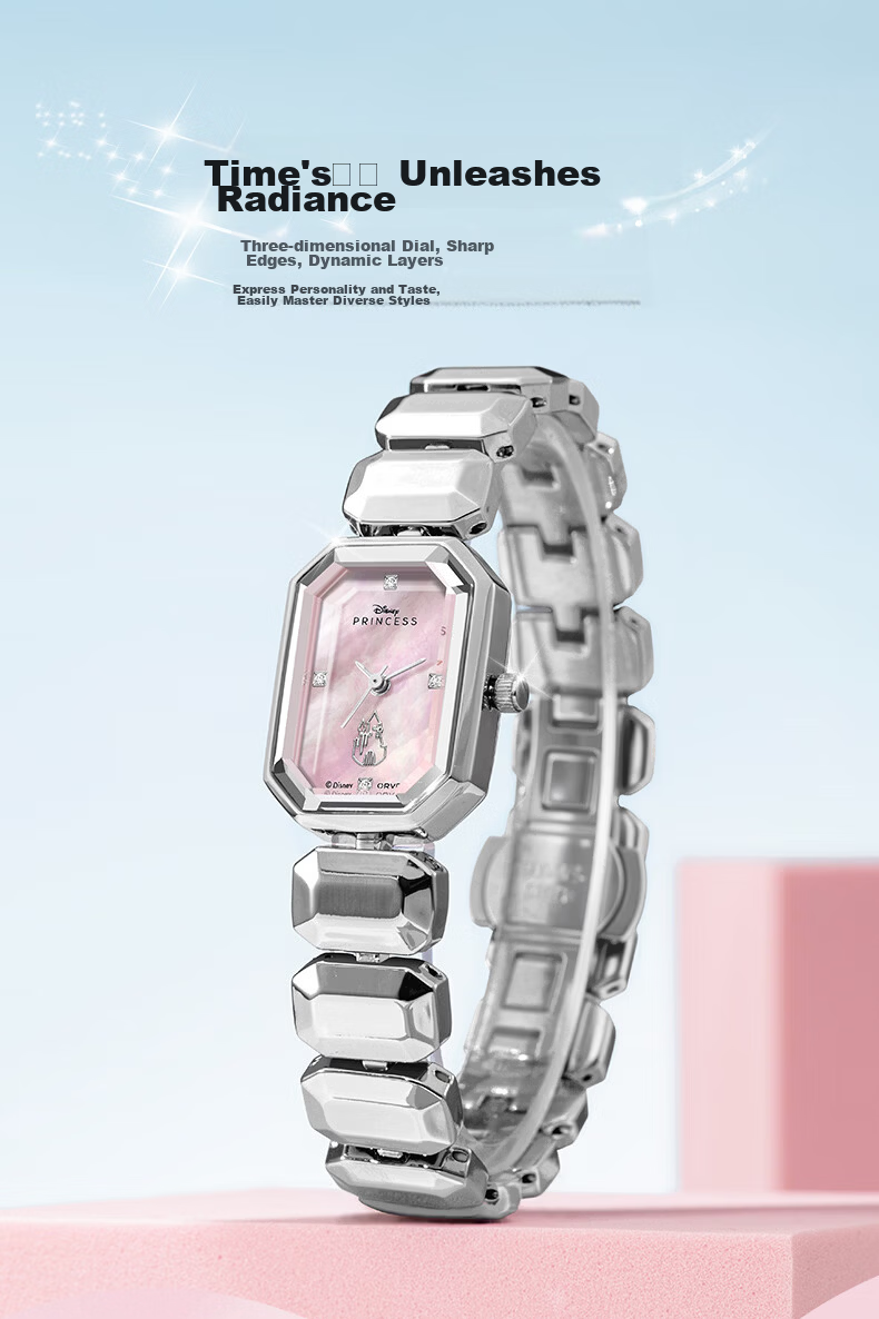 Disney Sugar Cube Series Women's Watch Cool Ice Candy Summer Niche Elegant Small Silver Dial Gift for Girlfriend 5