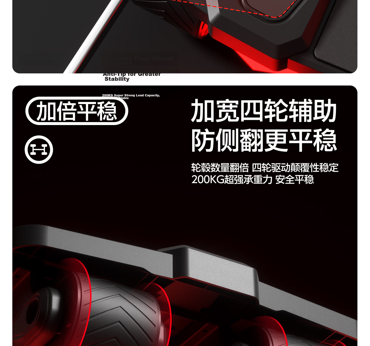 Yottoy Ab Wheel Automatic Rebound Four-Wheel Elbow Support Sit-Up Machine Abdominal Muscle Trainer Slimming Fitness Equipment 5