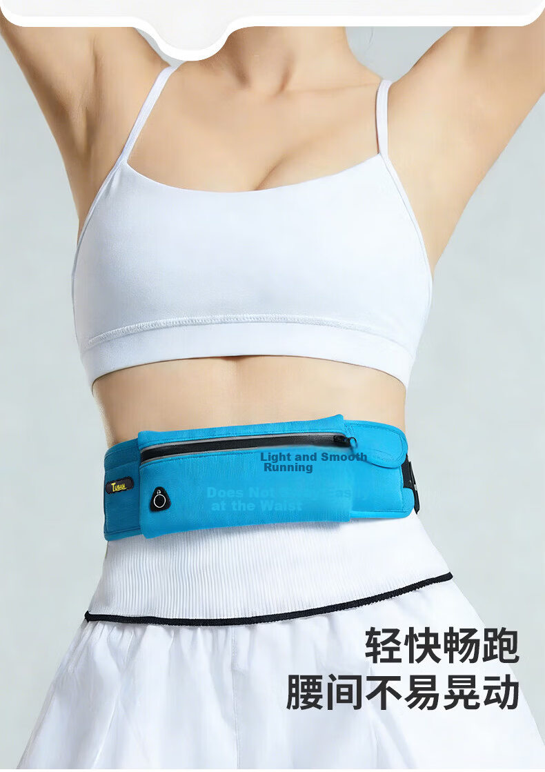 Tuban Waist Bag Running Sports Phone Holder Unisex Construction Marathon Fitness Gear Water Blue 3