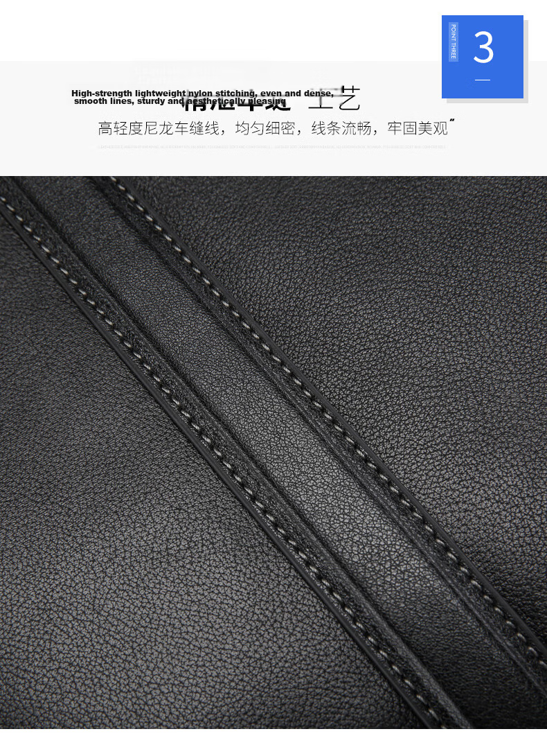 American Bison Business Briefcase Men’s Travel High-End First Layer Cowhide Minimalist Handbag Horizontal Style 6