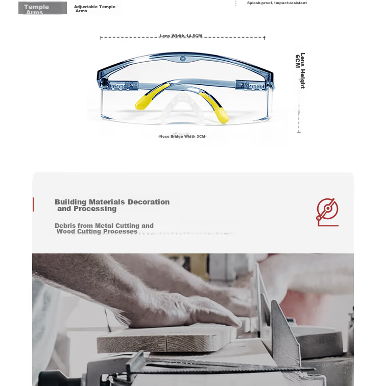 Honeywell Cycling Goggles, Anti-Wind, Anti-Splash, Anti-Fog, Anti-Sand, Anti-Droplet Protective Eyewear for Experimental Grinding And Cutting 9