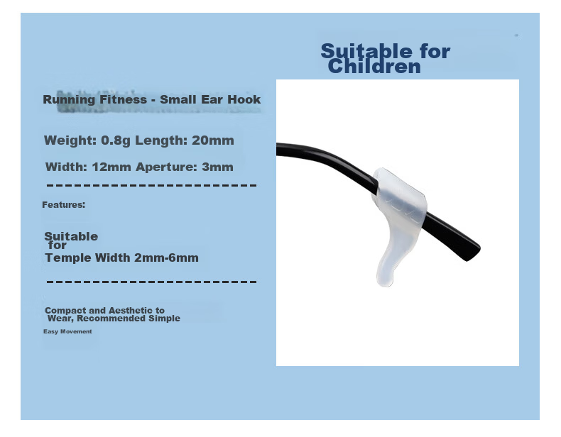 Ouna Anti-Slip Eyeglass Ear Hooks Silicone Ear Stems Holder Accessories 15