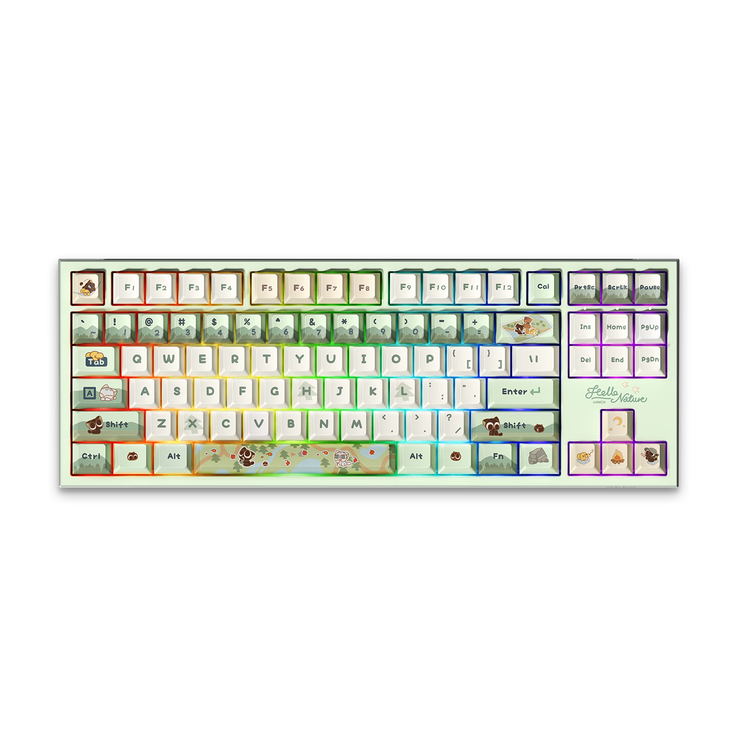 AKKO 5087 V5 Luo Xiaohei's Story Limited Edition Tri-Mode Bluetooth Mechanical Keyboard Wired Gaming High-Performance Stylish Wireless External Keyboard Gasket Structure 88 Keys