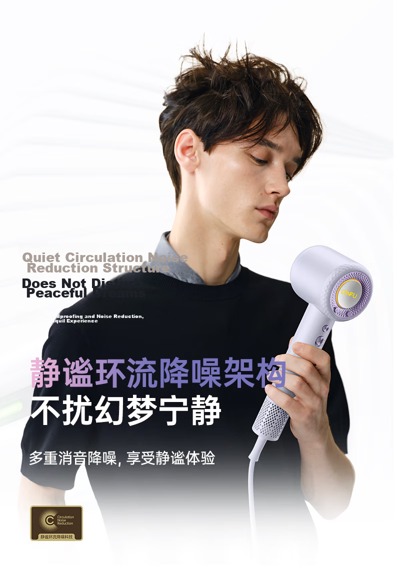 CONFU High-Speed Hair Dryer 5 Billion Plasma Home Use High Power Strong Wind Fast Drying Damage-Free Negative Ion Birthday Gift for Girlfriend F9Pro White 18