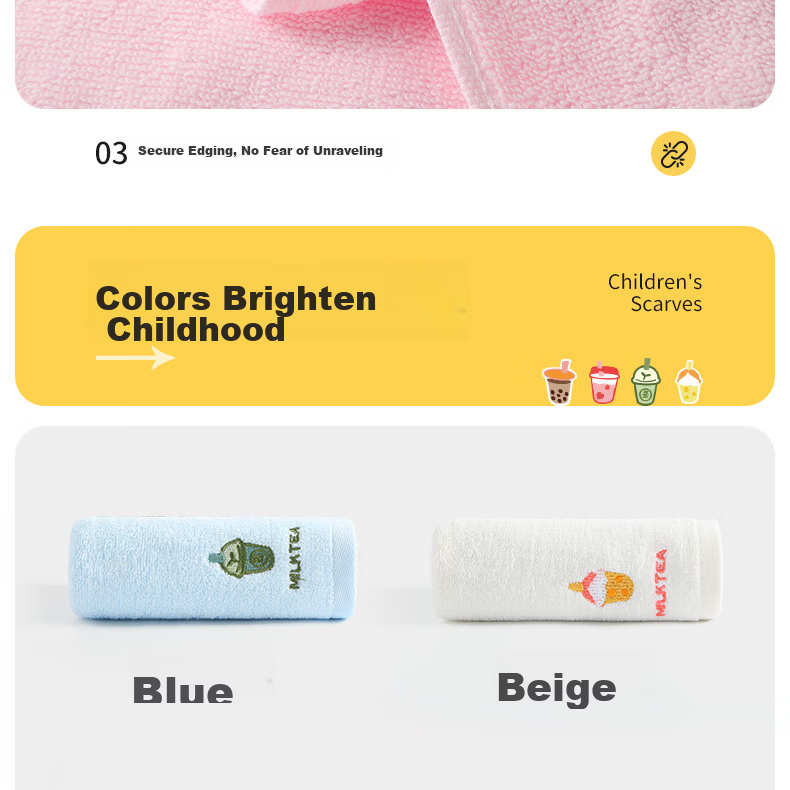 Grace Infant Class A Towel, Children's Pure Cotton Face Towel, Home Embroidered Small Towel, Soft Absorbent Face Cloth for Washing And Sports 20