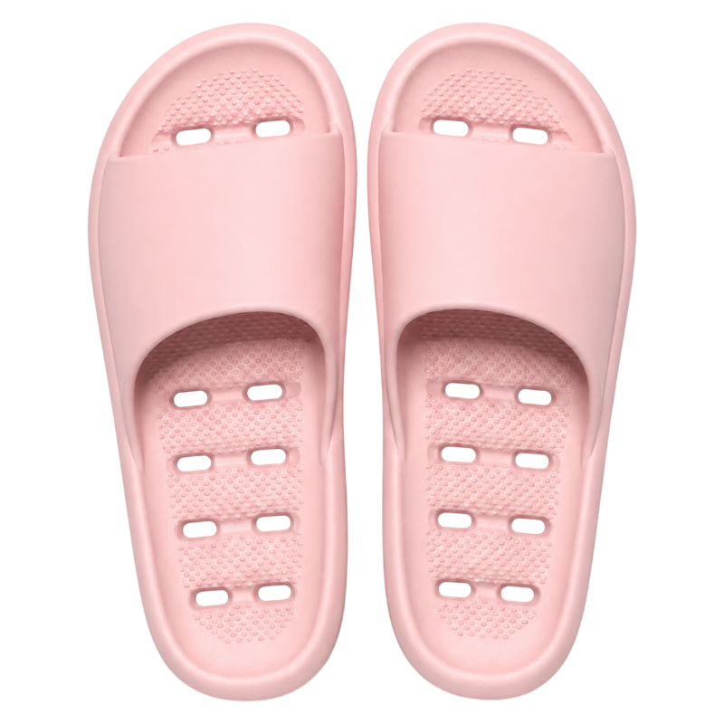 MEXICAN Water-Draining Slippers for Men, EVA Bathroom Shower Hollow-Out Home Quick-Drying Breathable Non-Slip Couple Women Sandals Pink 38-39