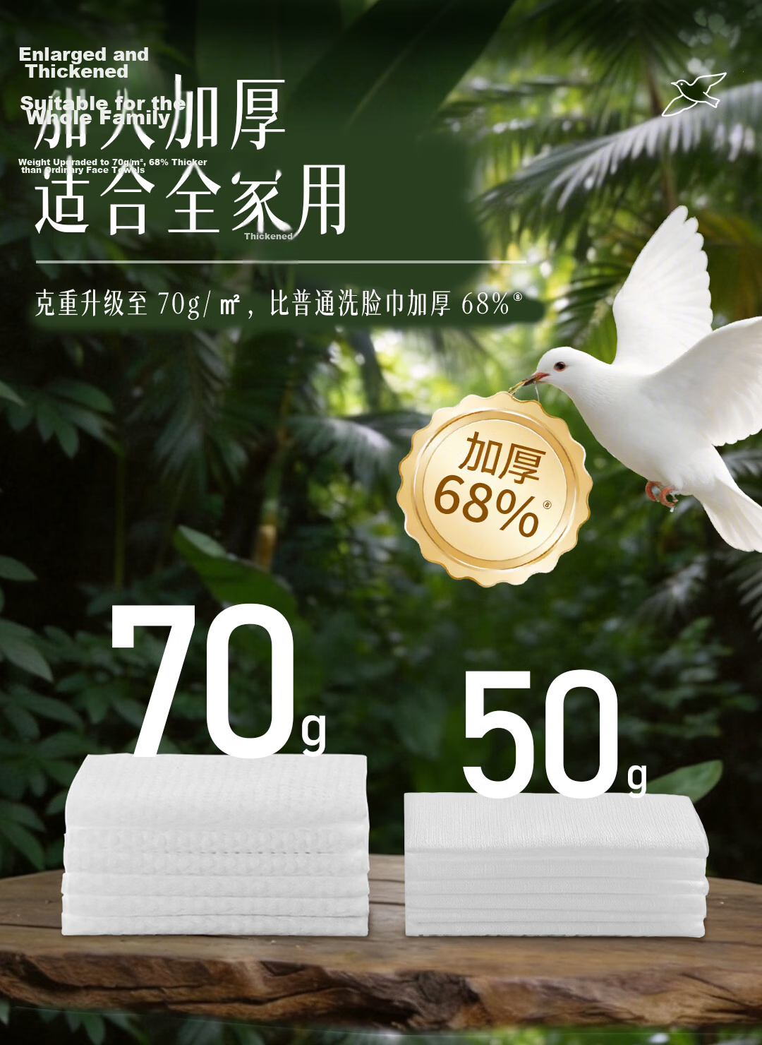 Deyou Face Towels, 100 Sheets Per Pack, 6 Packs, 100% Cotton, Extra Large And Thick, Soft Cotton Wipes, Disposable Baby Towels, 20*20CM 5