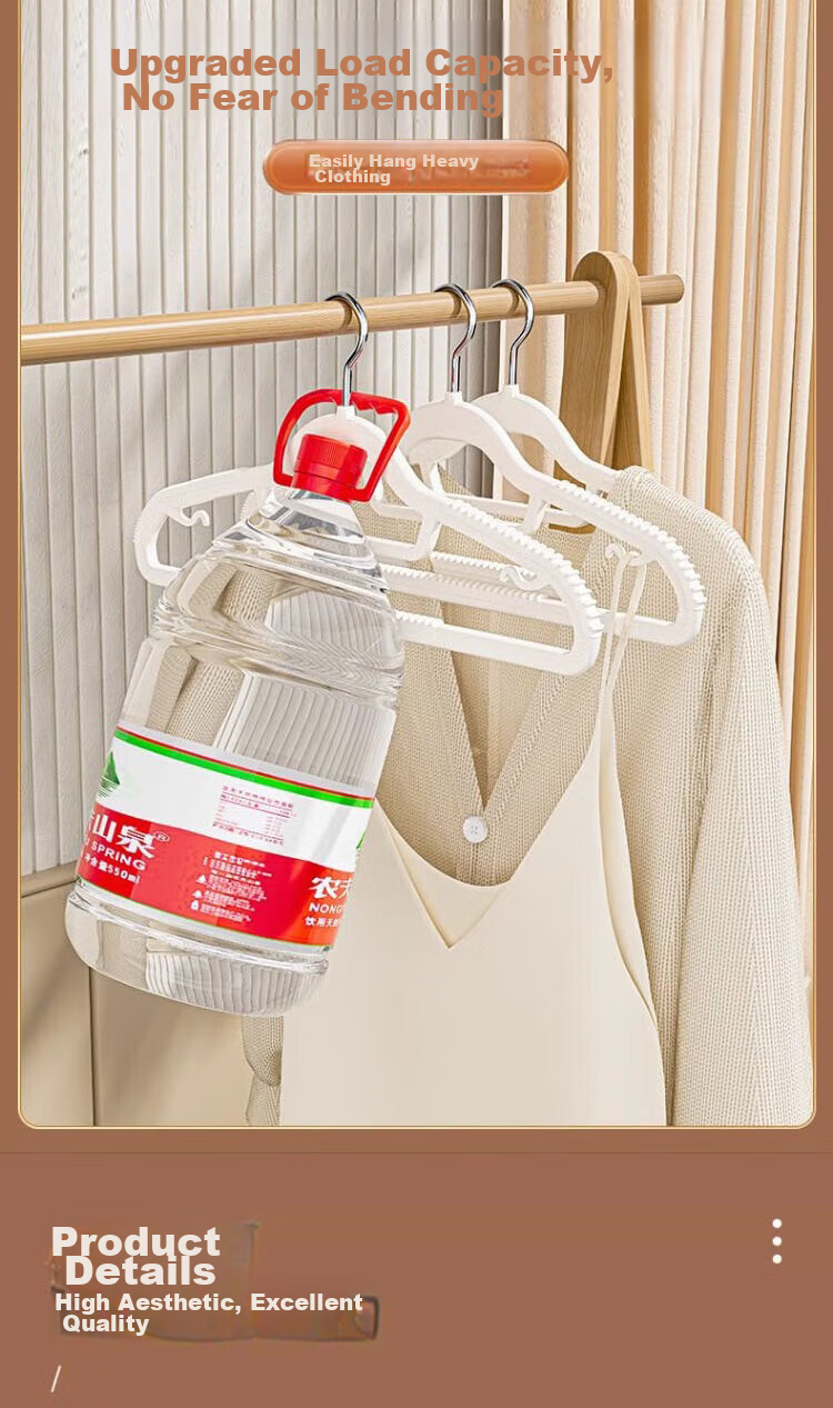 Jialifang Home Non-Marking Non-Slip Clothes Hangers Anti-Shoulder Deformation White [20 Pieces] 6