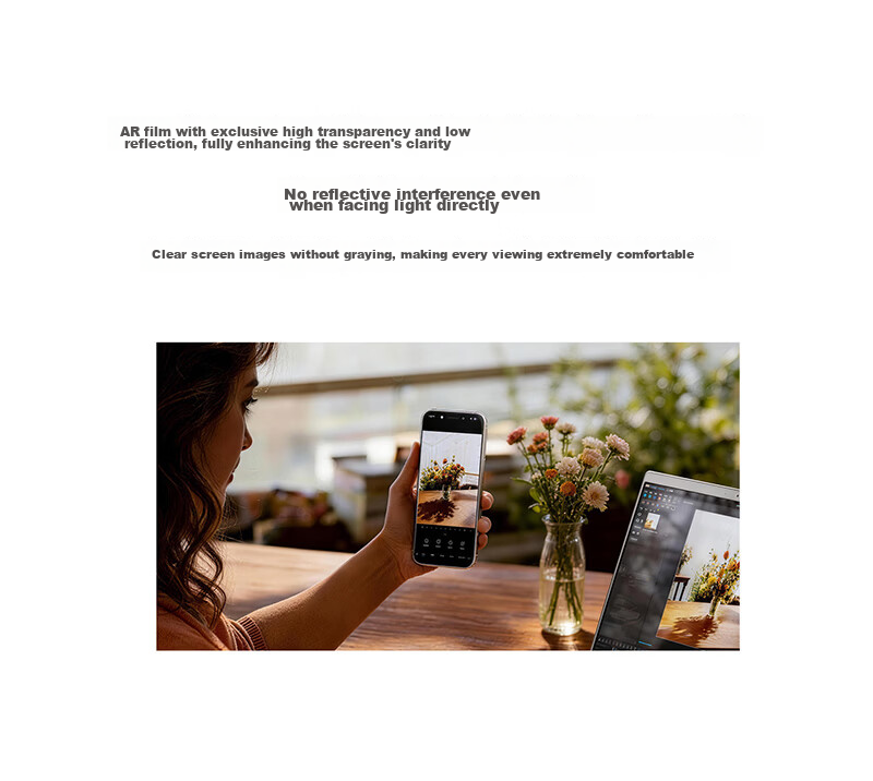 Torras Boundless AR Film [AR Anti-Reflective Magnetic Sputtering + No Black Edges] Compatible with iPhone 15/16 Tempered Glass Screen Protector, Apple 15/16 High-Definition Anti-Reflective Dust-Free I 7