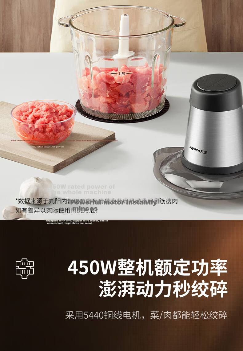Joyoung Electric Meat Grinder Household Multifunctional Food Processor Baby Food Maker Vegetable Cutter Stainless Steel 3.5L Large Capacity S35-LA551 11