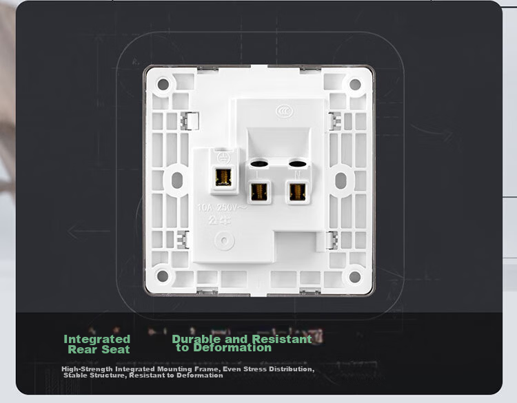 BULL Switch Socket, G12 Series, Single Switch Double Control, Five-Hole with Switch Socket, 86-Type Panel, G12E334S, Space Gray 14
