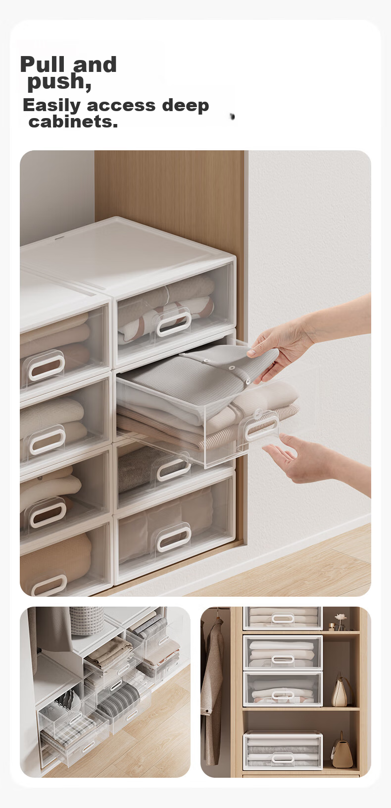 Citylong Drawer Divider Storage Box Household Wardrobe Organizer Large Capacity Storage Box 25L 1 Piece 5