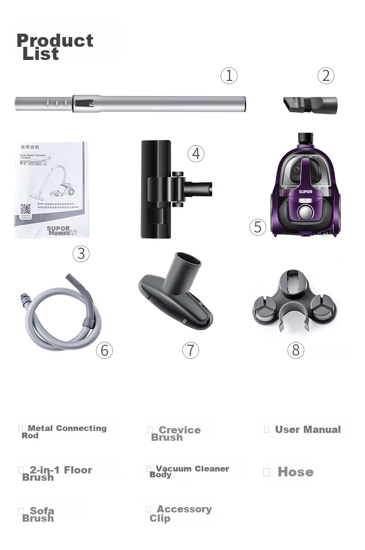 SUPOR Horizontal Vacuum Cleaner for Home Use, Powerful Suction for Carpet Cleaning And Dust Mite Removal, High-Power Vacuum with One-Button Cord Retraction EVCC-89AS, Holiday Gift 16