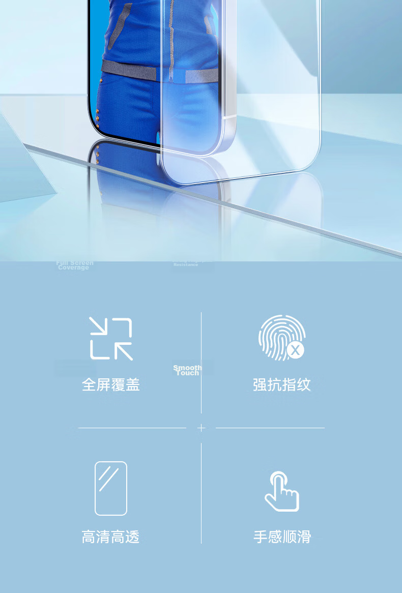 Lanxingxiansheng Tempered Glass Screen Protector for IPhone 14 Pro Max, Full Coverage Large View HD Clear Protective Film [Fully Transparent Simple Packaging] 3