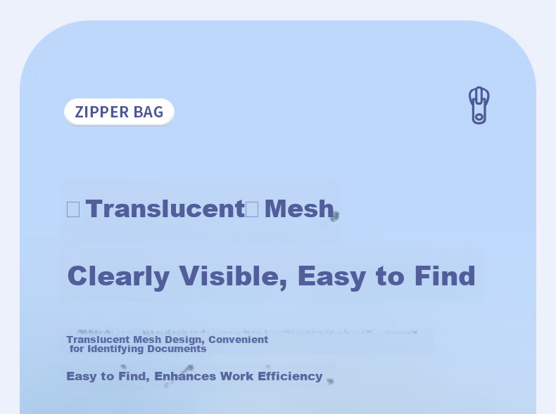Deli 5-Pack A4 Transparent Colored Zipper File Bags Student Subject Classification Document Protection 33414 Random Colors 8