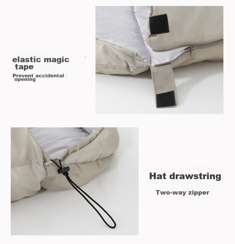 BeiJiLang Crystal Fleece Sleeping Bag Thickened Autumn Winter Outdoor Camping Car Nap Anti-Kick Warm Single Sleeping Bag Cold Resistant Quilt 10