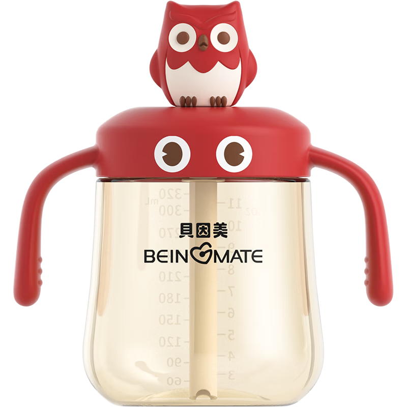 Beingmate Children's Milk Cup Baby Straw Drinking Cup with Scale Anti-Choking Bottle for Babies Over 6 Months