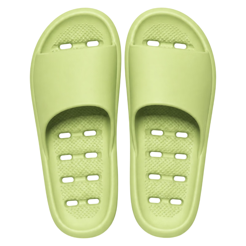 MEXICAN Water-Draining Slippers for Men, EVA Bathroom Shower Hollow-Out Home Quick-Drying Breathable Non-Slip Couple Women Sandals Green 36-37