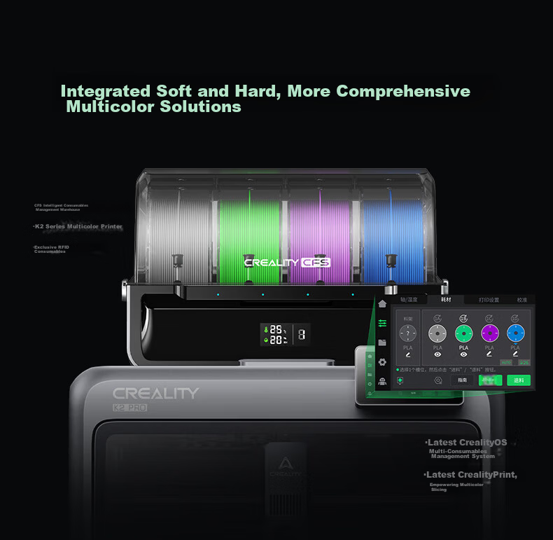 Creality K2 Pro 3D Printer Large Size FDM Desktop High Precision High Speed AI Monitoring Active Chamber Temperature Control 7