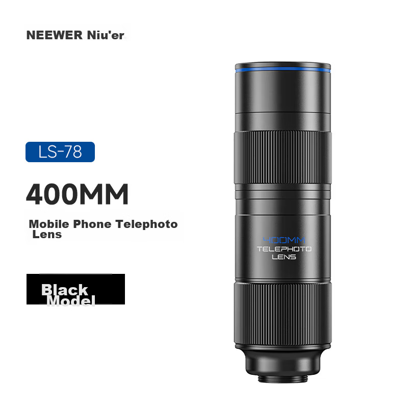 NEEWER 400mm Telephoto Lens HD Professional Mobile Telescope Camera Lens Universal for Apple Android DSLR Portrait Landscape Concert Wide-Angle Zoom Lens