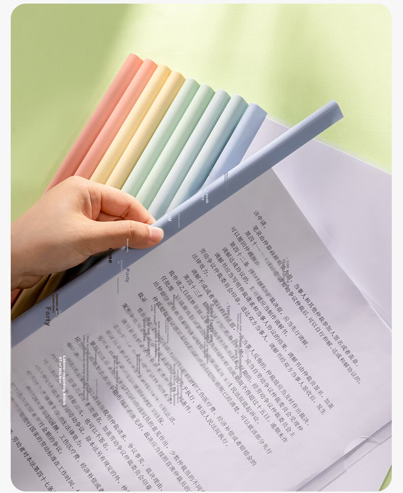 Deli Colorful Waterdrop Lever Arch File 10-Pack A4/10mm Student Document Folder PP610 Office Supplies 11