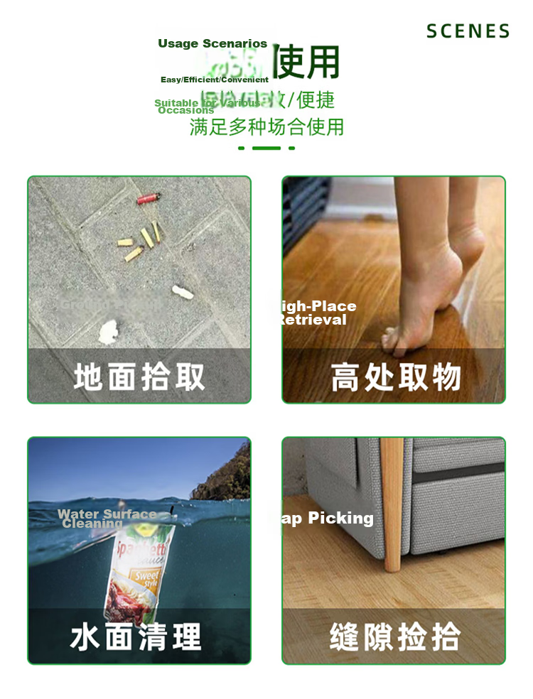 Meilixin Sanitation Garbage Grabber Picker Trash Tongs Long Handle Fire Tongs 3