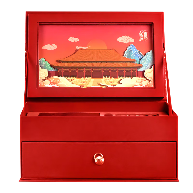 M&G Palace Museum Golden List Double-layer 22-piece Stationery Set Exam Gel Pen Pencil Fountain Pen Notebook HAGP2656