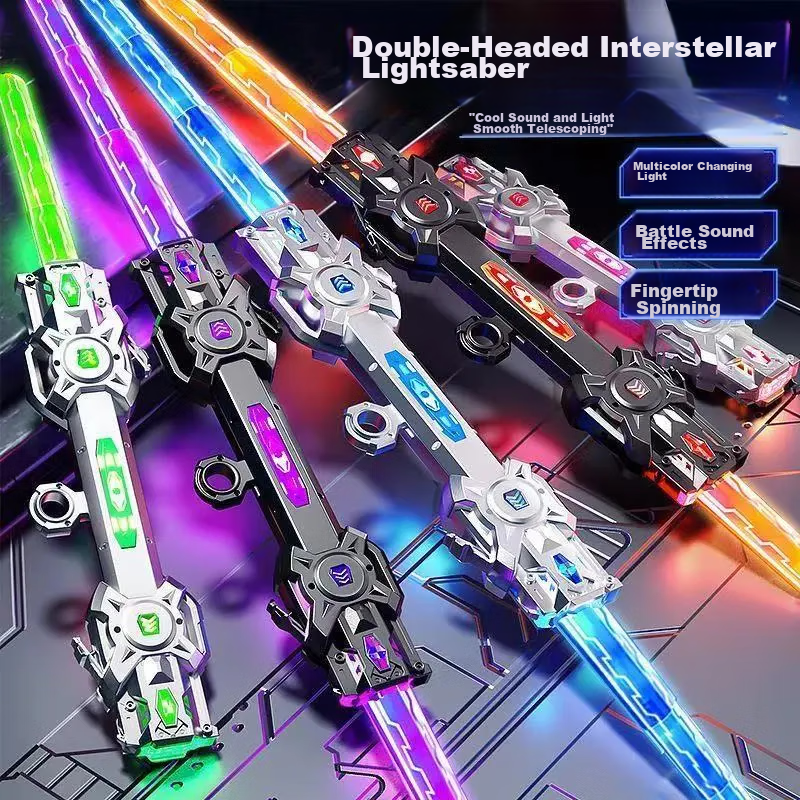 Guou Star Wars Double-Edged Retractable Laser Sword 2-in-1 Sword Glow Stick Kids Toy Children's Birthday Gift