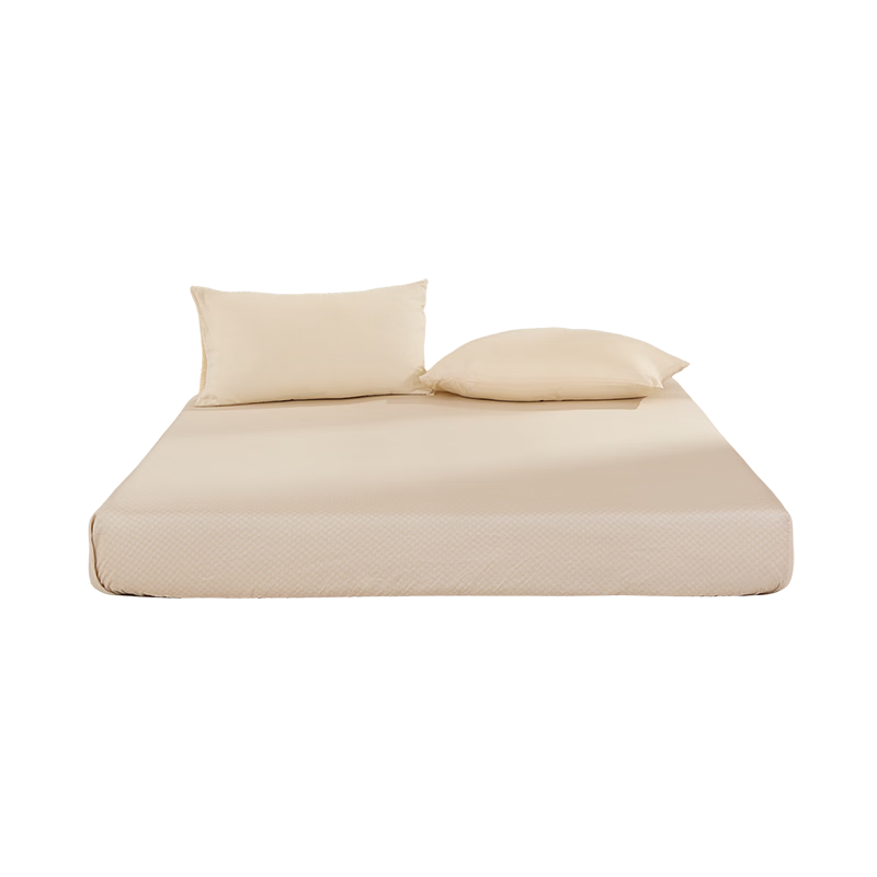 FUANNA Pure Cotton Fitted Sheet, Single Piece, 60-Count Long-Staple Cotton, Washable, Non-Slip Bedding, All-Cotton Bed Cover Protective Case for 1.5-Meter Bed