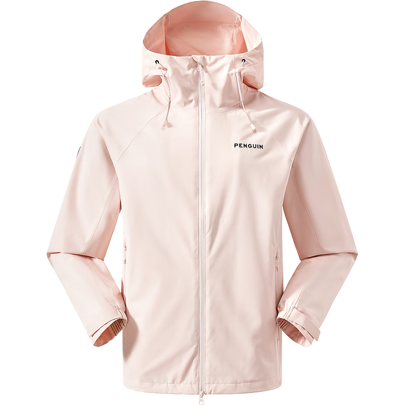 Penguin x Camel Collaboration Scale-Pattern Waterproof Outdoor Hiking Jacket Unisex Baby Style