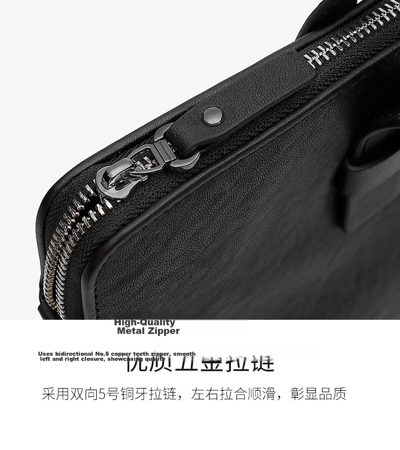 American Bison Men's Genuine Leather Business Briefcase Horizontal Casual Laptop Bag Birthday Gift 13