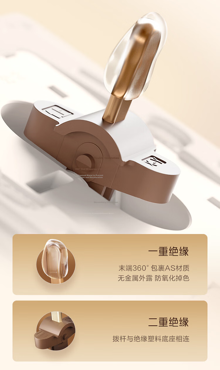 BULL Retro Switch Socket, Acrylic Ultra-Thin Panel, Three-Hole 16A Air Conditioner Socket, G70Z104 Walnut Color 13