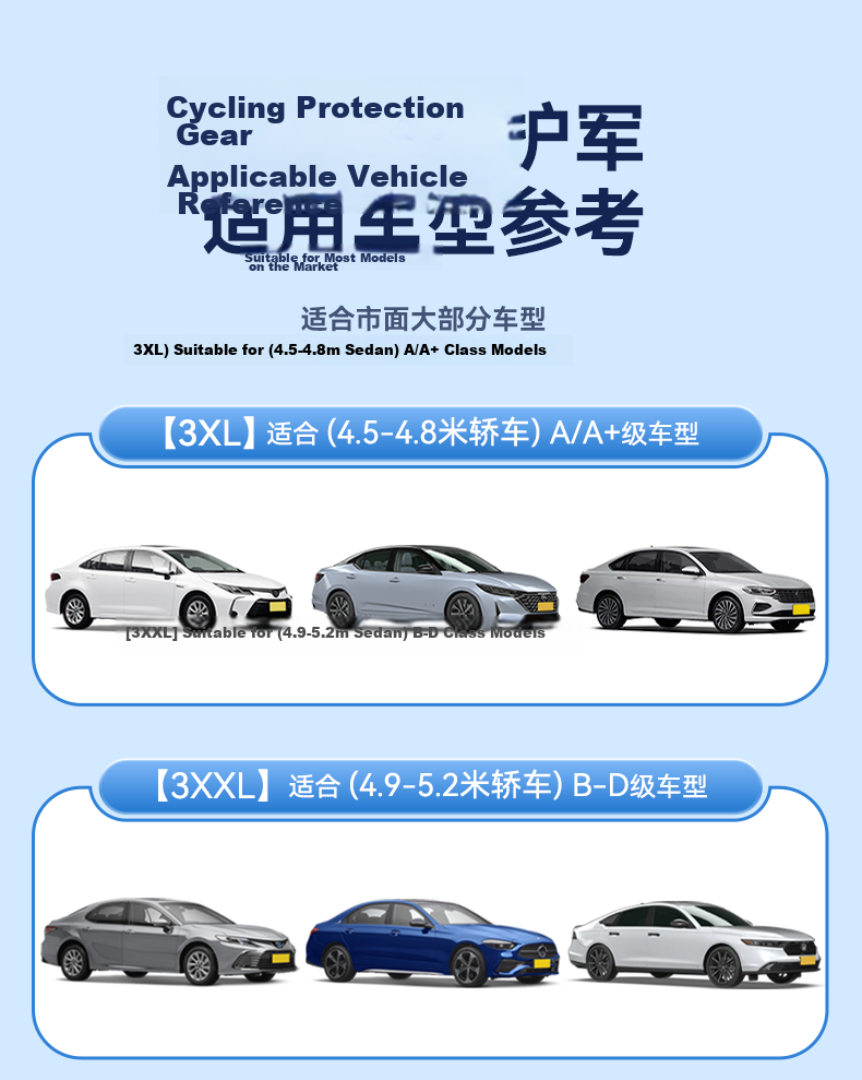 Zhiguozhe Universal Car Cover Full Vehicle Sunshade Rain Dust Heat Insulation for BYD Han Honda Civic Golf Lavida Protective Cover 3