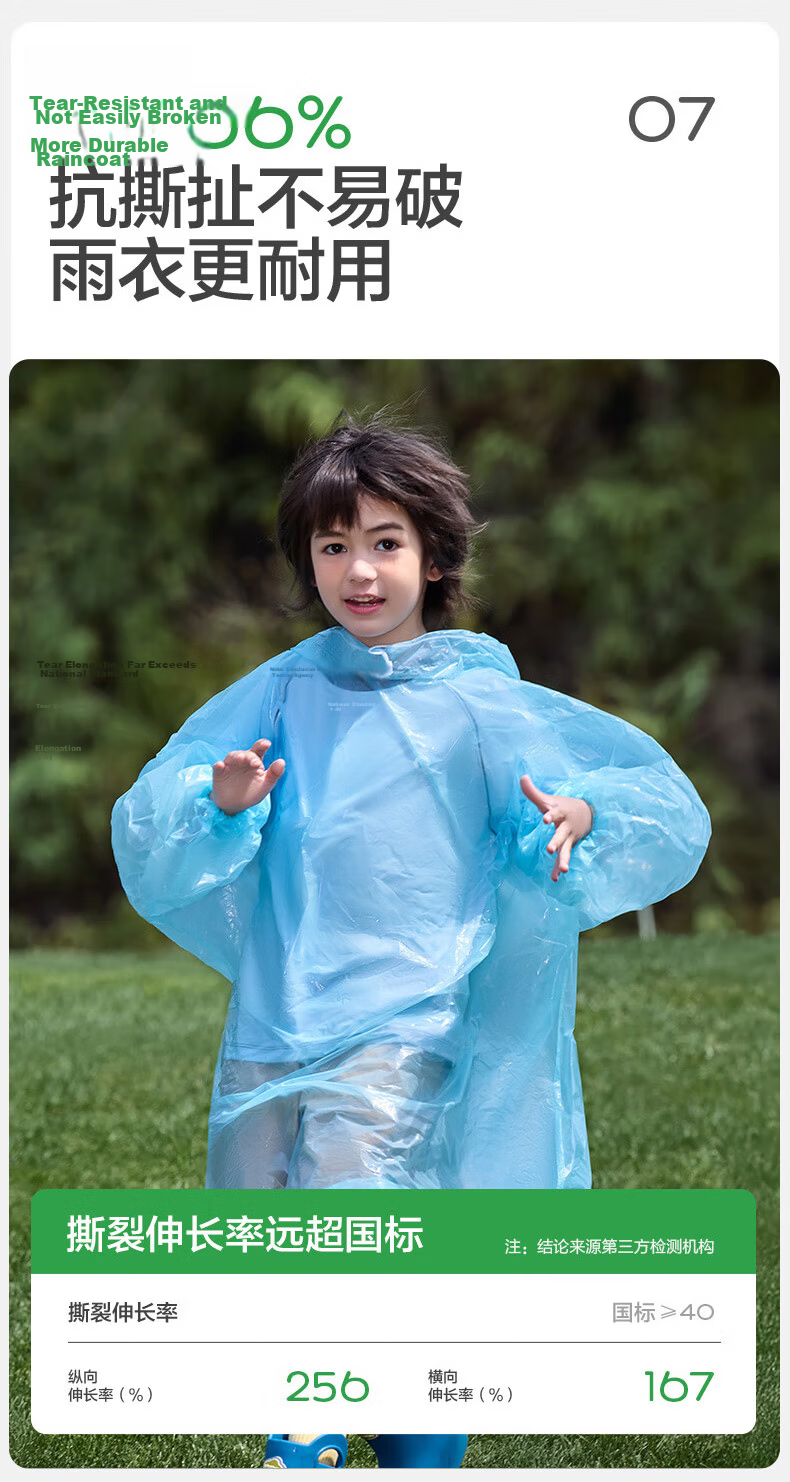 Kocotree KK Tree Kids Disposable Thickened Compressed Portable Raincoat Long School Anti-Storm Adult Version 15