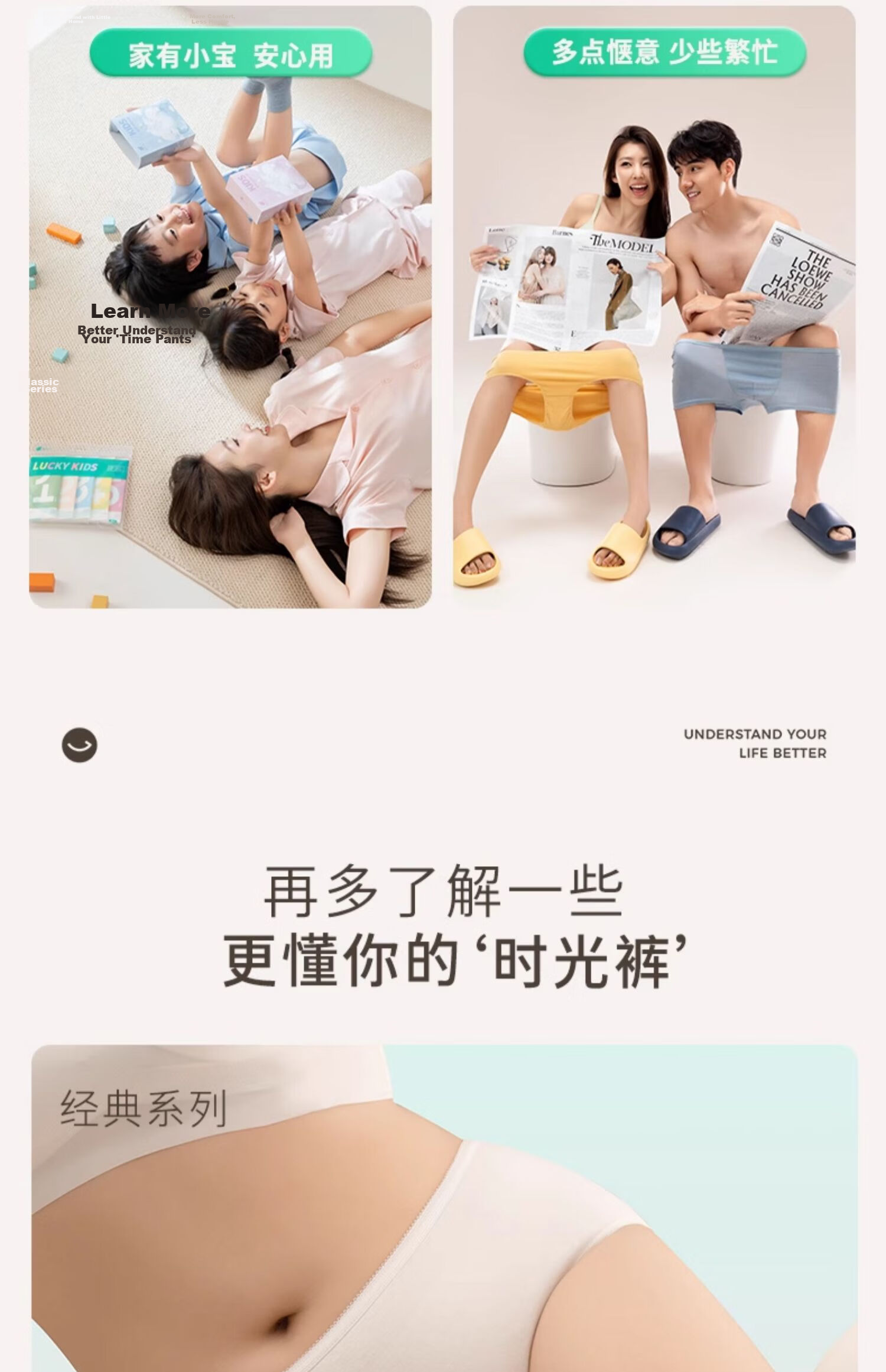 Youshiguang Disposable Underwear Wide-Leg Version 5-Pack, Women's Pure Cotton No-Wash Travel Loose-Fitting Version 3XL Size 20