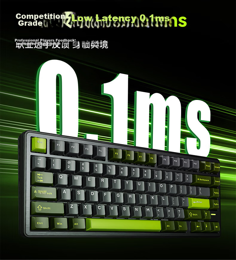 VGN Neon Ultra Gaming Edition Tri-Mode Wireless Magnetic Axis Keyboard RT Esports Custom Mechanical Hot-Swappable Web-Driven Shenqi Switch Tri-Mode Rose Red Mist Transparent 7