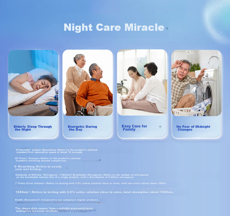 COCO Enhanced Adult Diapers L60 Pieces Hip Circumference 95-120cm Thickened Night Use Maternity Elderly Incontinence Pads 12