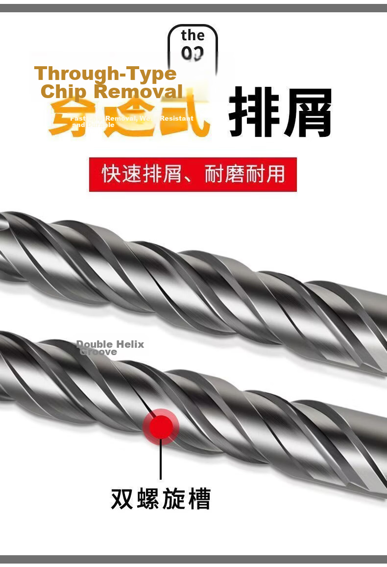 Fang Da Wang Cross Impact Drill Bit for Concrete, Rebar Resistant, Wear-Resistant, Durable, Quick Drilling, Round Shank 6*150mm 9