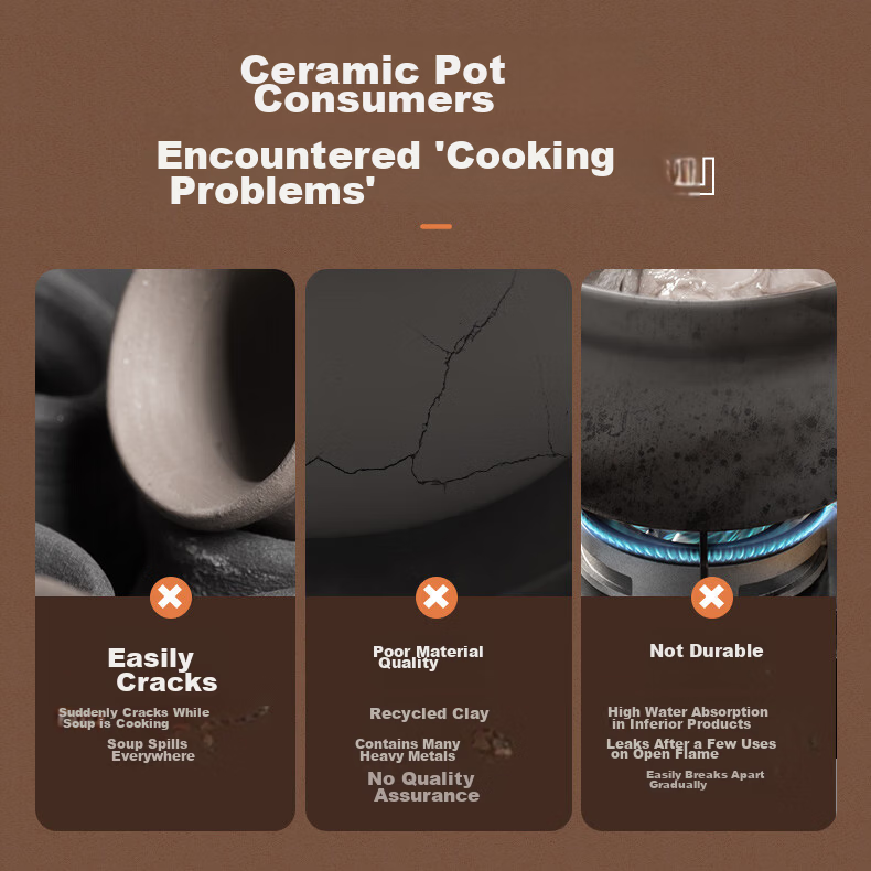 SUPOR Ceramic Casserole Pot, Stew Pot for Home Use, High Temperature Resistant, Crack-Resistant, Suitable for Gas And Open Flame, 3L Capacity 3