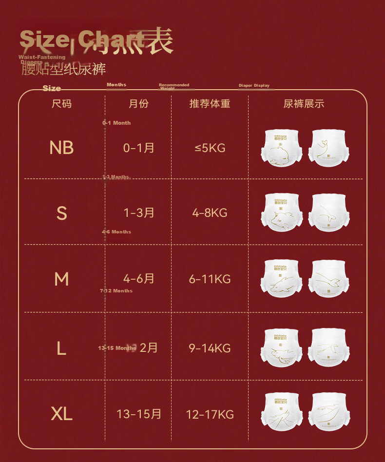 Bibabaobei Diyu Haitang Pro Diapers, Size L, 4 Pieces (9-14kg), Ultra-Thin Breathable Disposable Diapers, Trial Portable Pack 6