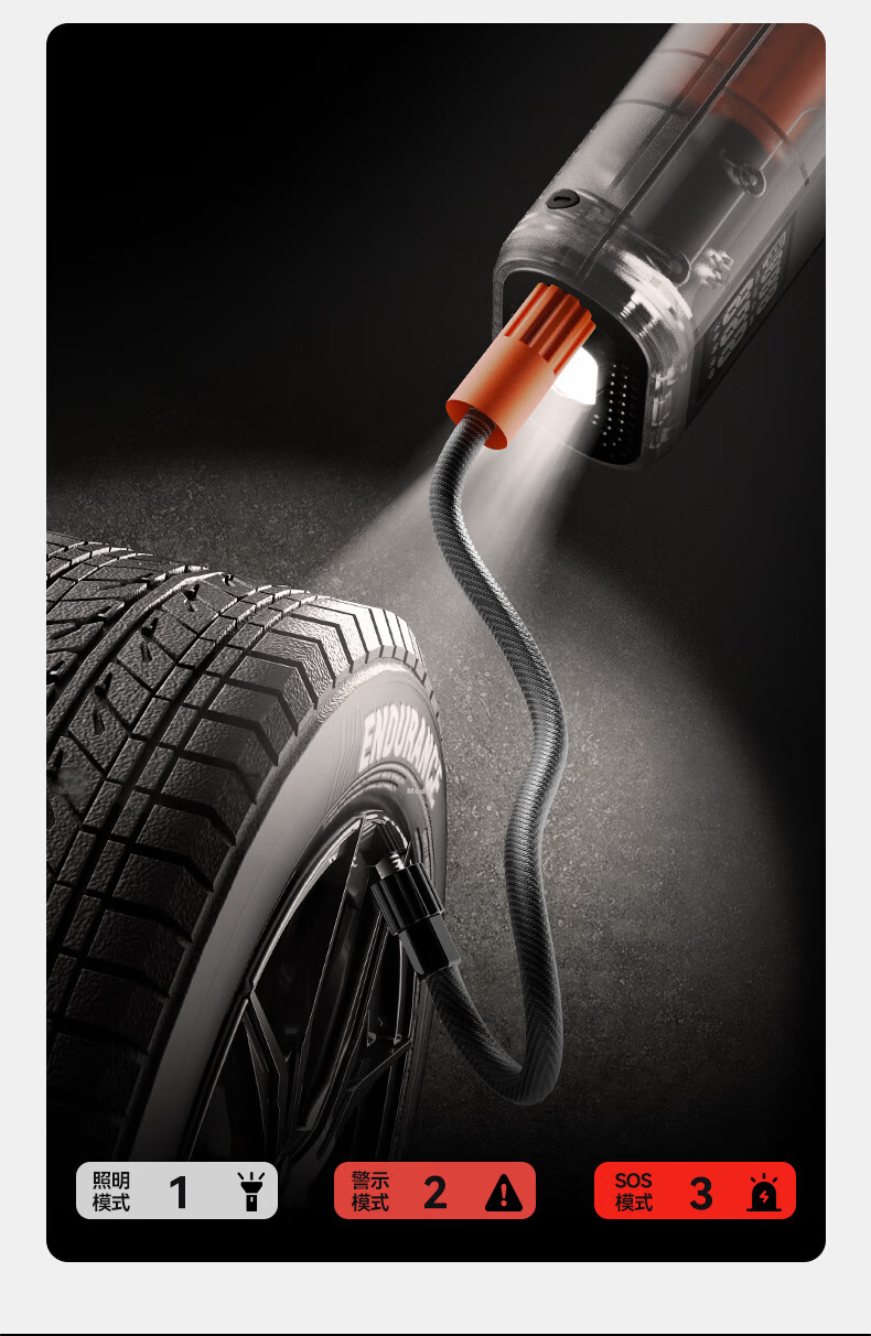 Basa Wireless Car Inflator Pump Electric Tire Air Compressor for Cars, Road Bikes, Pressure Measurement Compatible with Xiaomi 18