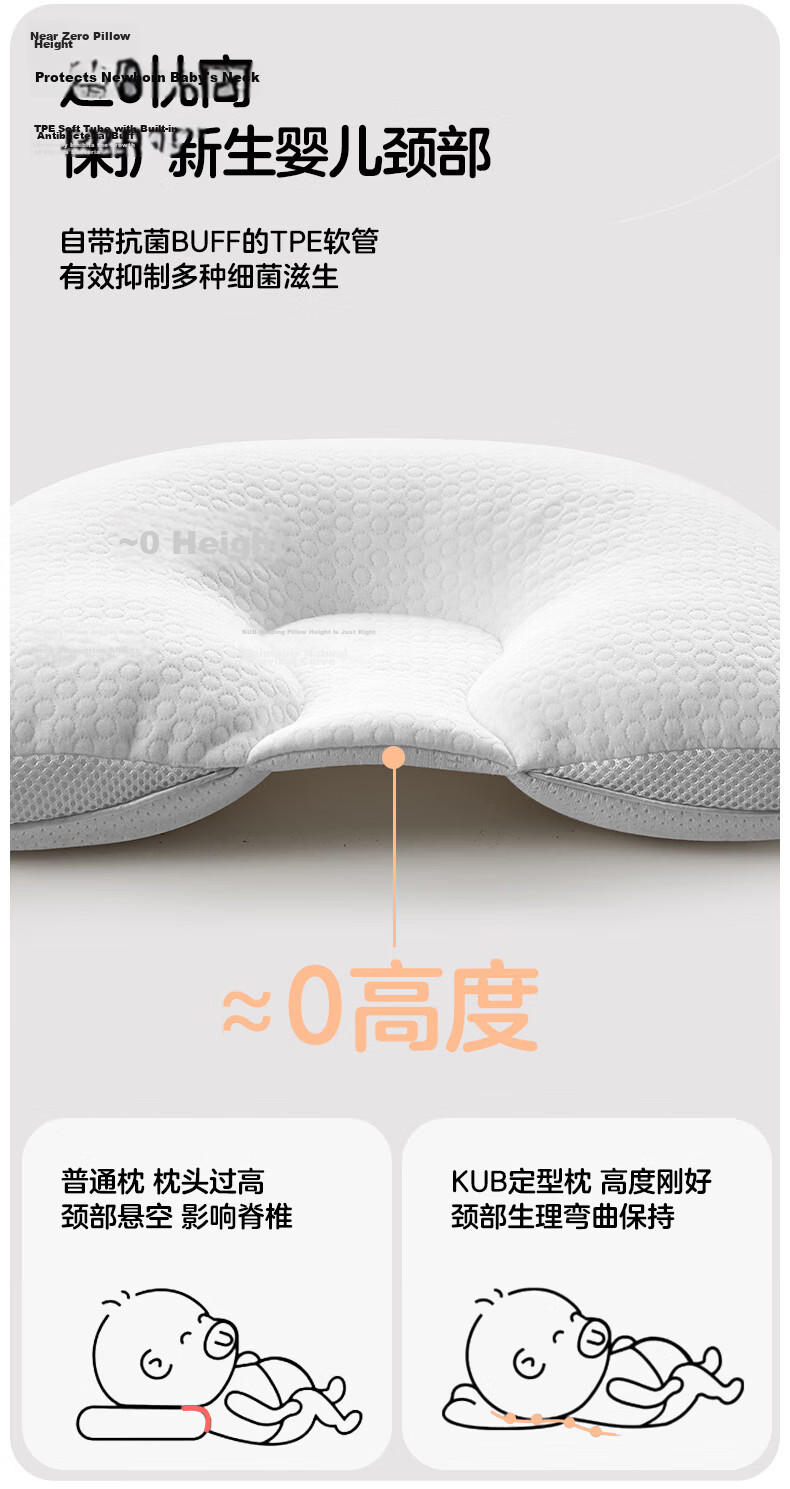 KUB Children's Latex Pillow, 94% Thai Natural Latex, Baby Nap Pillow, Honeycomb Breathable, All Seasons - Good Night Starry Sky 7